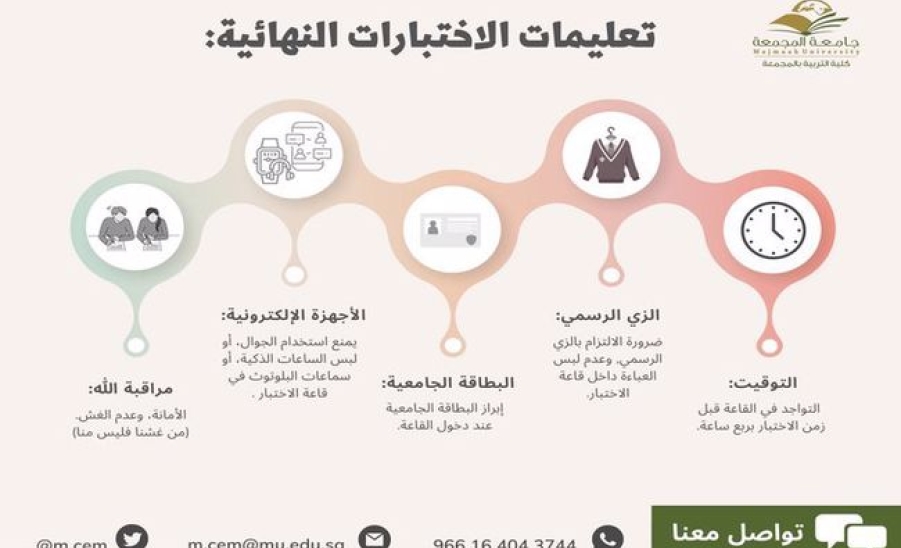  تعليمات الاختبارات النهائية.