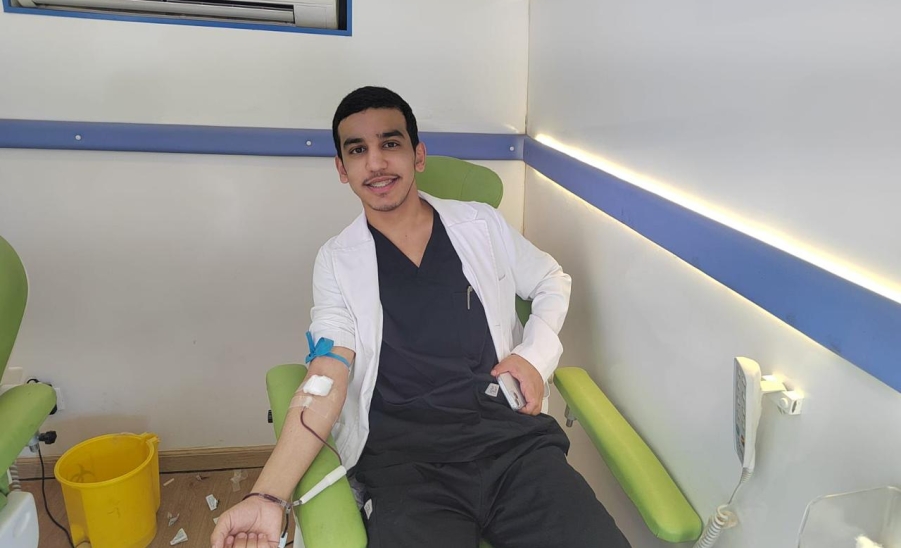 مرصد المسؤولية الاجتماعية يقيم حملة تبرع بالدم بمجمع الكليات للطلاب بجامعة المجمعة